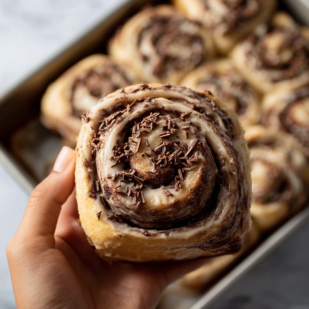 Chocolate Cinnamon Rolls with Cream Cheese Frosting Recipe - Recipe Image