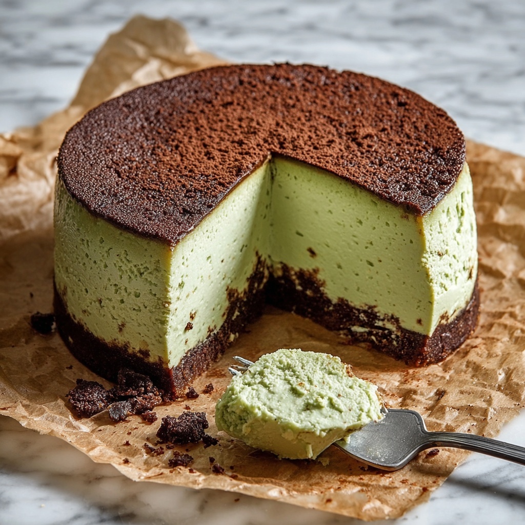 Burnt Matcha Cheesecake Recipe - Recipe Image