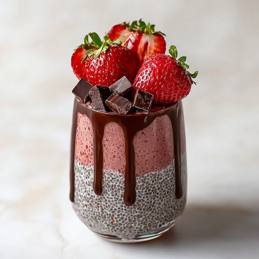 Chocolate-Covered Strawberry Chia Pudding Recipe - Recipe Image