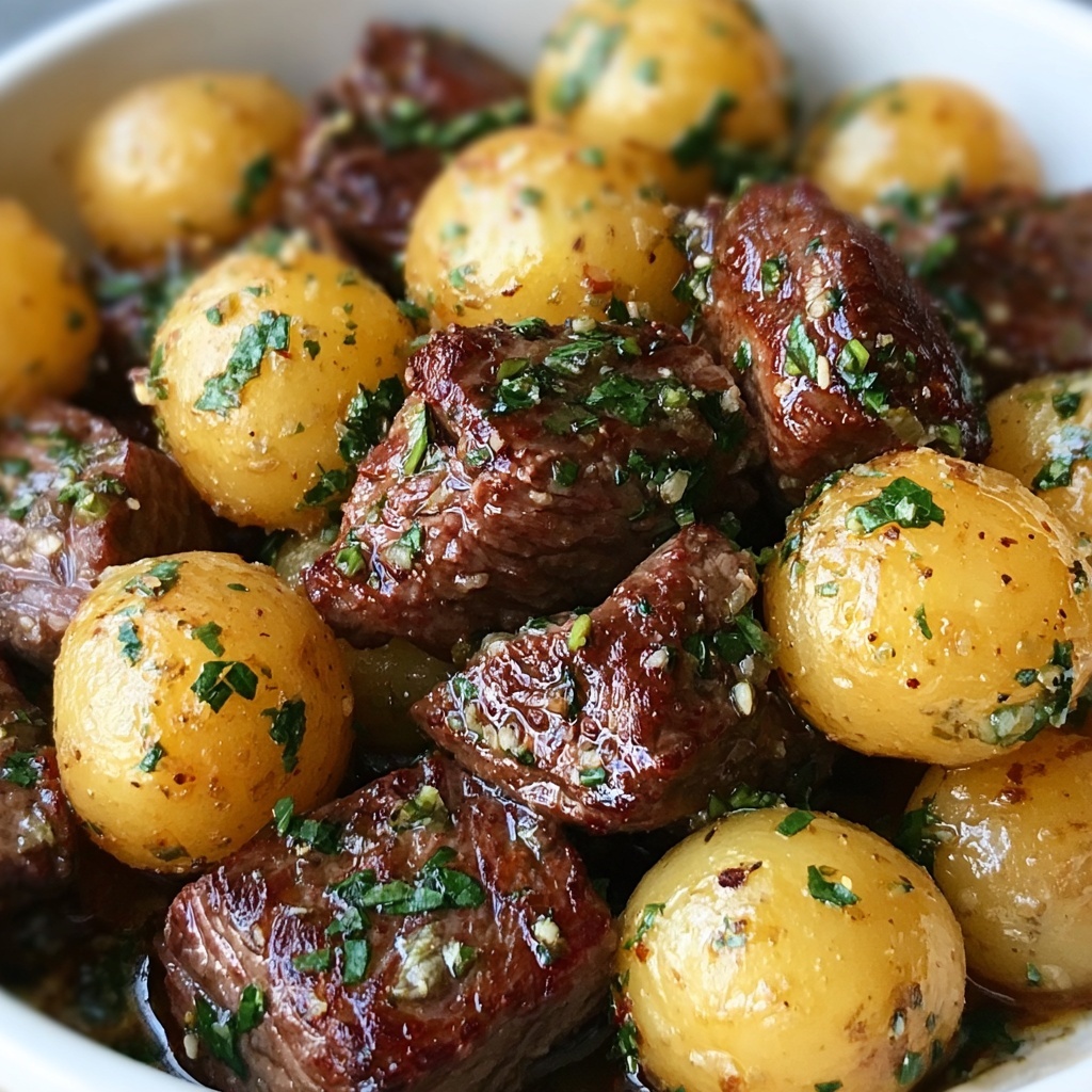 Garlic Butter Beef Bites with Potatoes Recipe - Recipe Image
