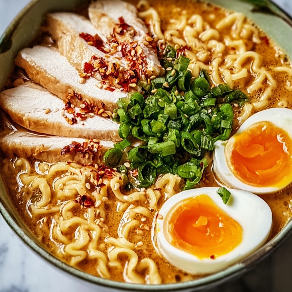 Creamy Garlic Chicken Ramen: A Cozy Bowl of Pure Comfort Recipe - Recipe Image