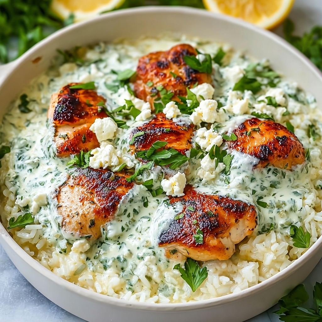 Dump-and-Bake Chicken Tzatziki Casserole Recipe - Recipe Image