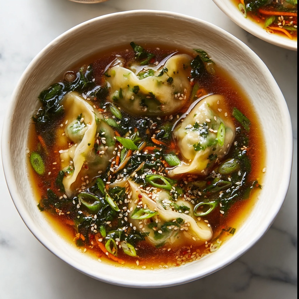 Comforting Beef Potsticker Soup: Delicious Bowl of Warmth Recipe - Recipe Image