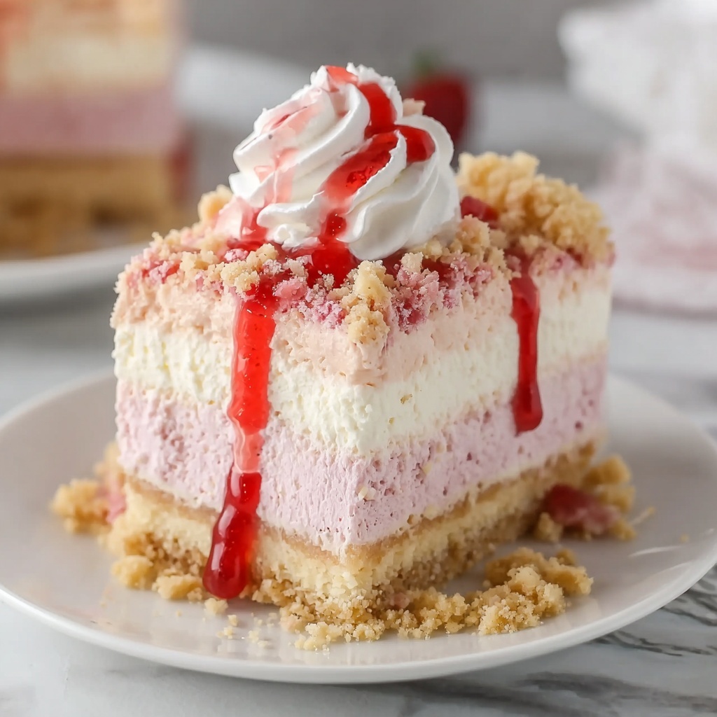 Strawberry Crunch Cheesecake Recipe - Recipe Image
