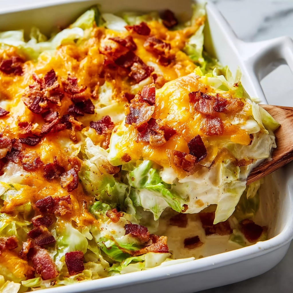 Creamy Cabbage Casserole with Bacon Recipe - Recipe Image