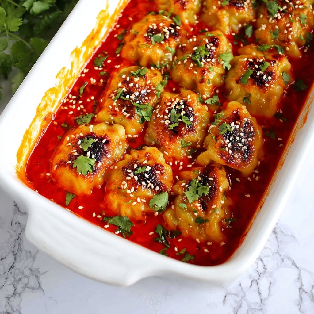 Easy One-Pan Dumplings with Coconut Curry Sauce Recipe - Recipe Image