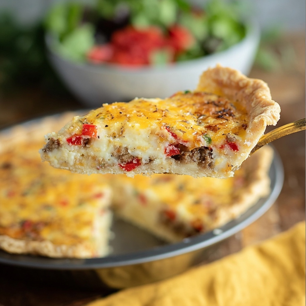 Bacon and Pimento Cheese Quiche Recipe - Recipe Image