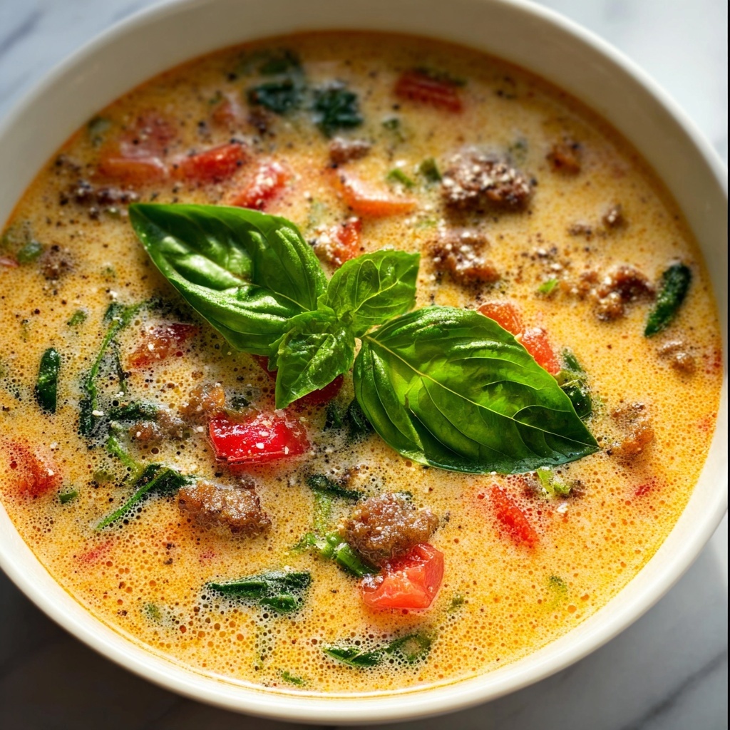 Parmesan Beef Sausage Ditalini Soup Recipe - Recipe Image