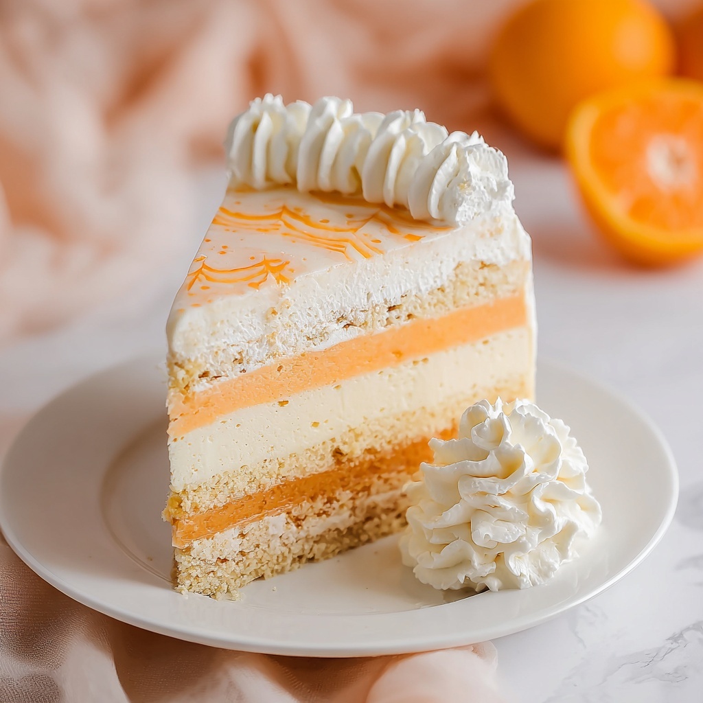 No Bake Orange Creamsicle Cheesecake Recipe - Recipe Image