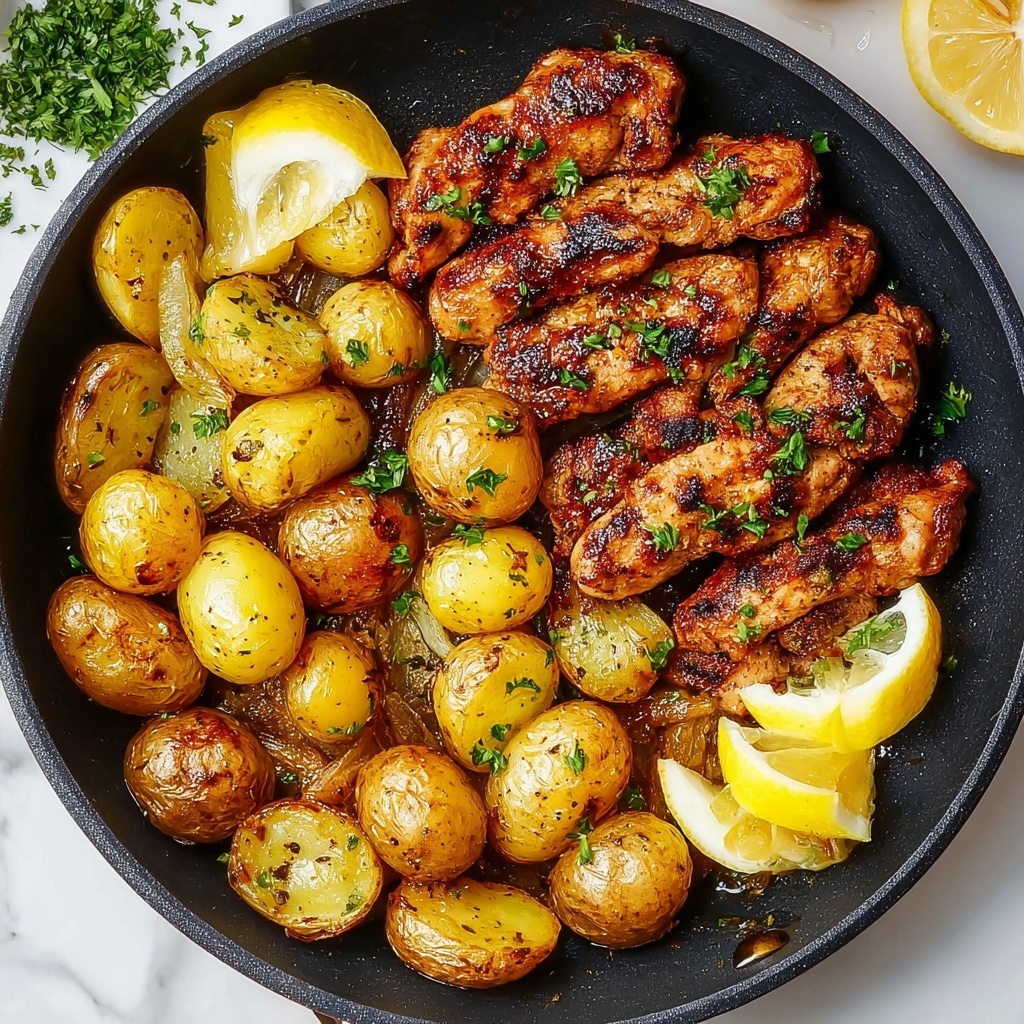 Chicken and Potato Skillet with Honey Soy Marinade Recipe - Recipe Image