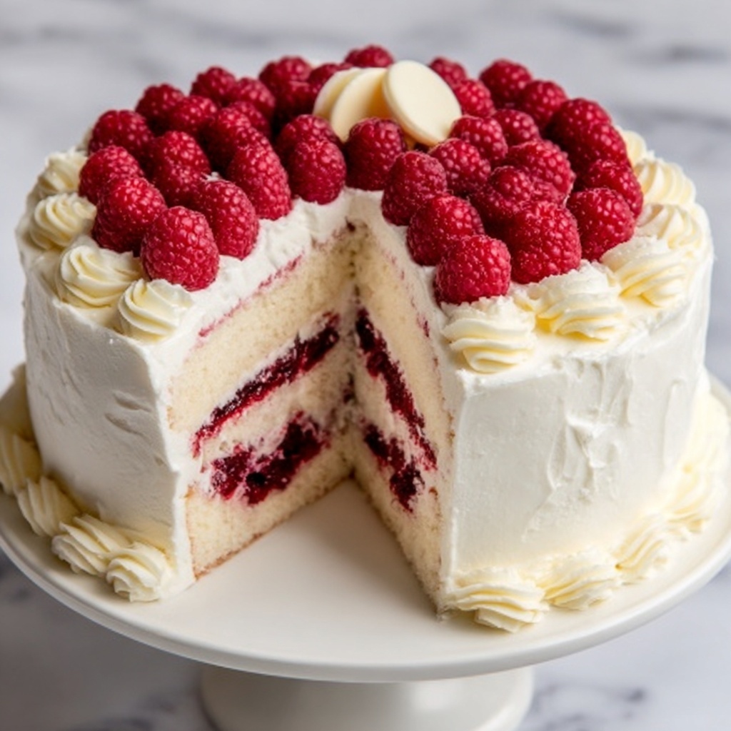 Raspberry Cake with Lemon Buttercream Recipe - Recipe Image