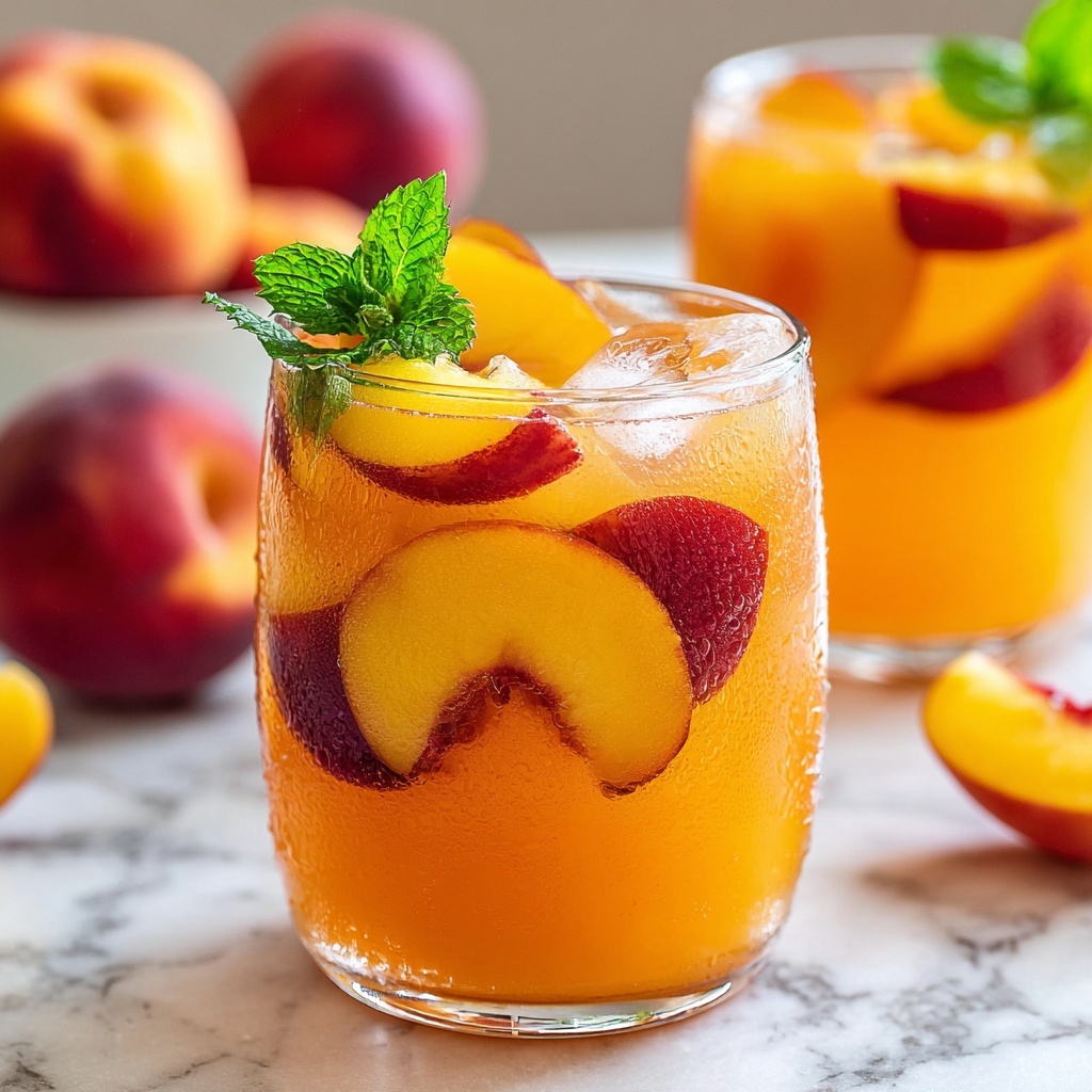 Refreshing Patio Peach Sangria Recipe - Recipe Image