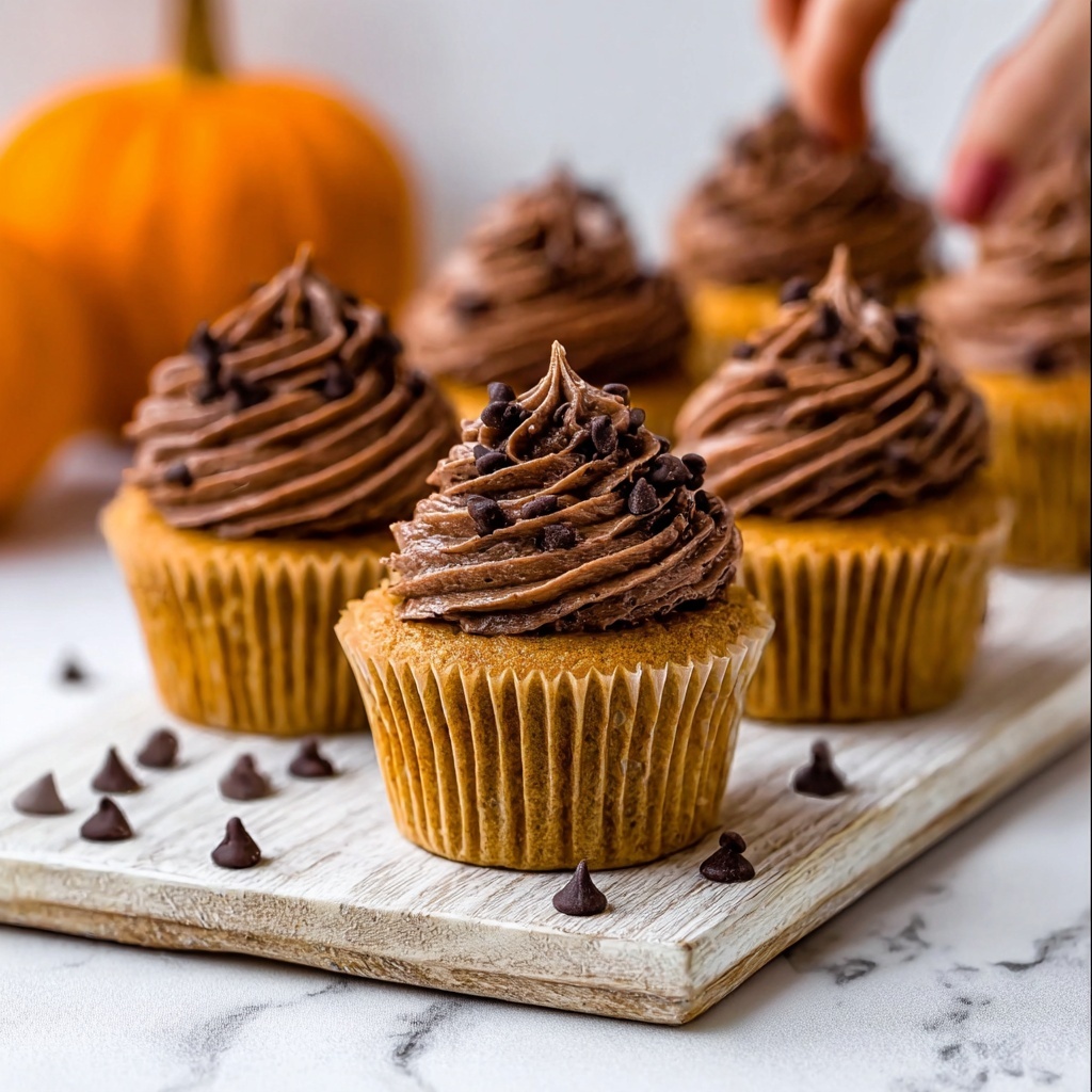 Pumpkin Chocolate Chip Cupcakes with Cinnamon Buttercream Recipe - Recipe Image