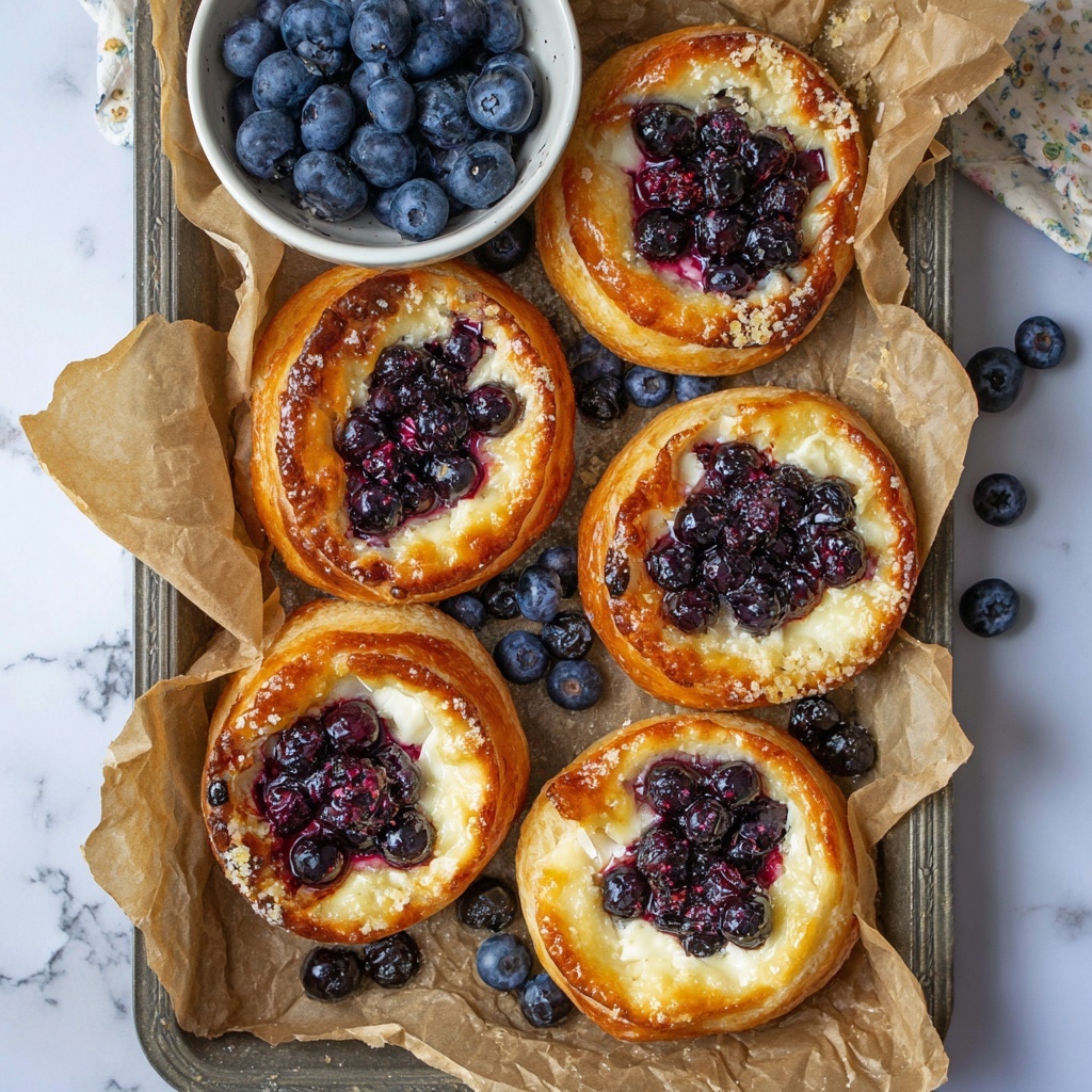 Blueberry & Cheese Vatrushka Buns Recipe - Recipe Image
