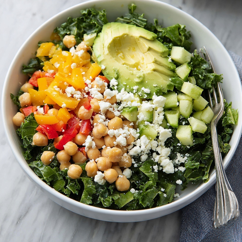 Chopped Salad with Chickpeas, Feta, and Avocado Recipe - Recipe Image