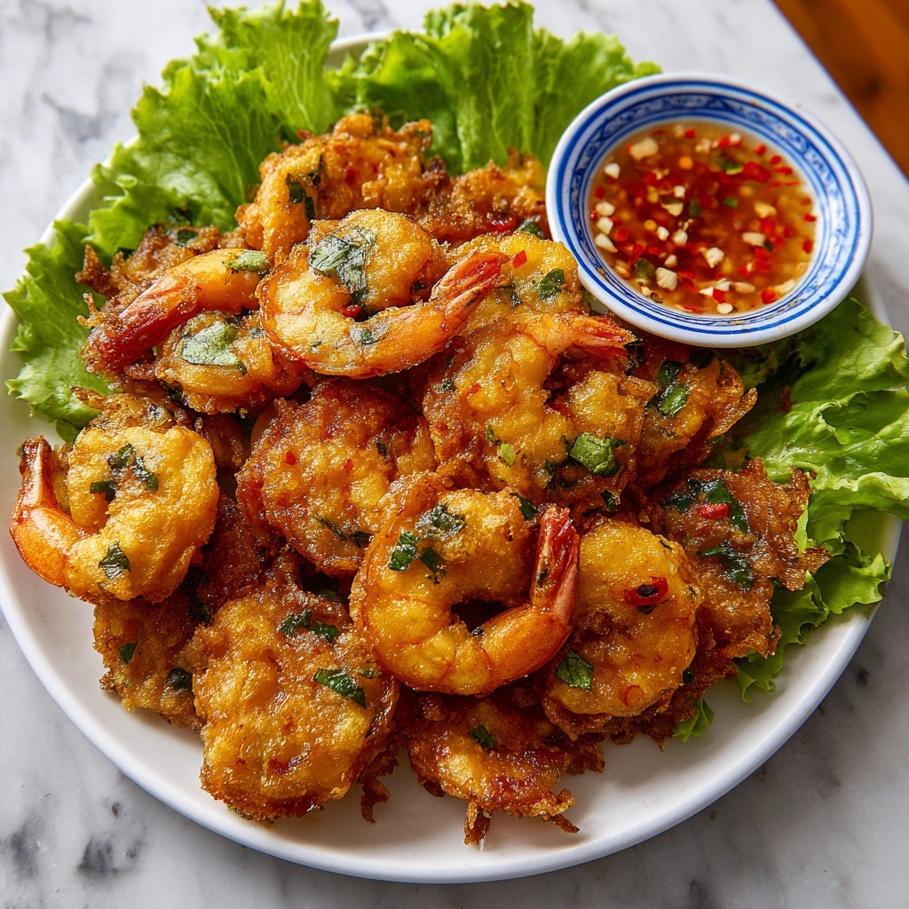 Shrimp and Sweet Potato Fritters (Bánh Tôm) Recipe - Recipe Image