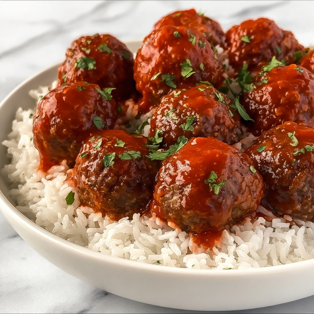 Crock Pot Apple Jelly Meatballs Recipe - Recipe Image