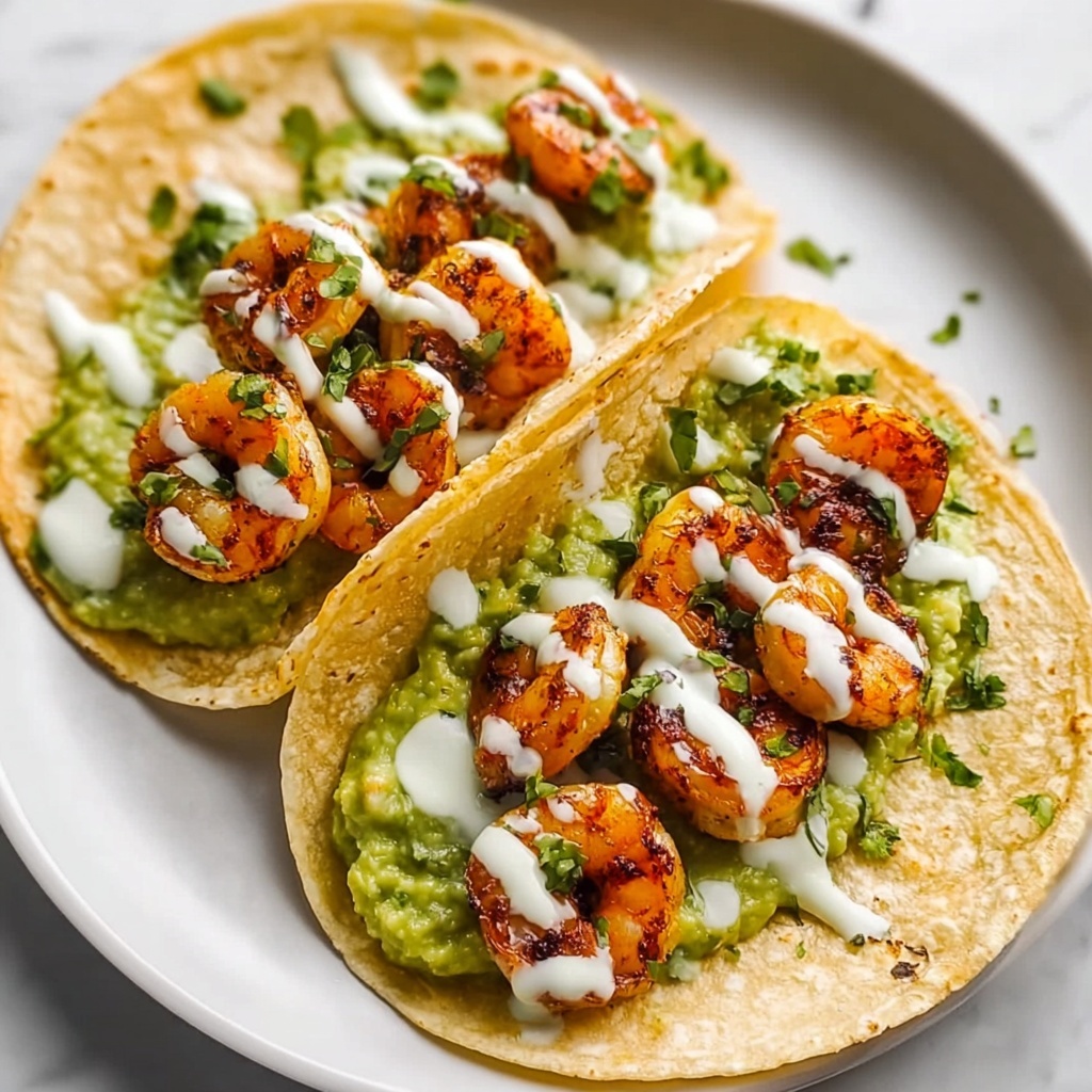 Spicy Shrimp Tacos with Garlic Cilantro Lime Slaw Recipe - Recipe Image