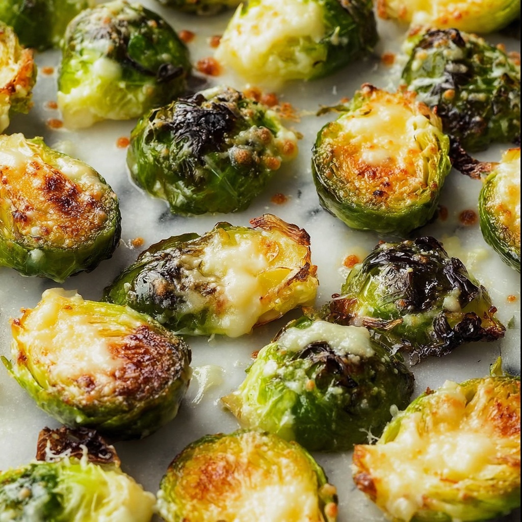 Garlic Parmesan Roasted Brussels Sprouts Recipe - Recipe Image