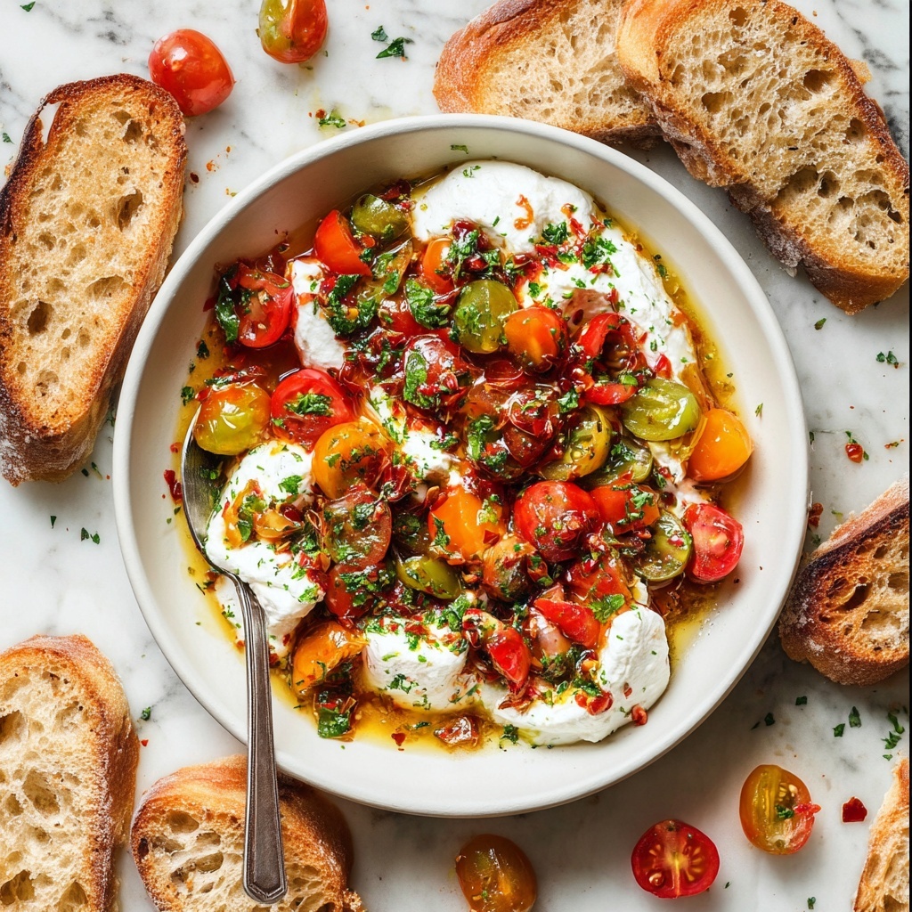 Easiest Calabrian Chili and Burrata Appetizer Recipe - Recipe Image