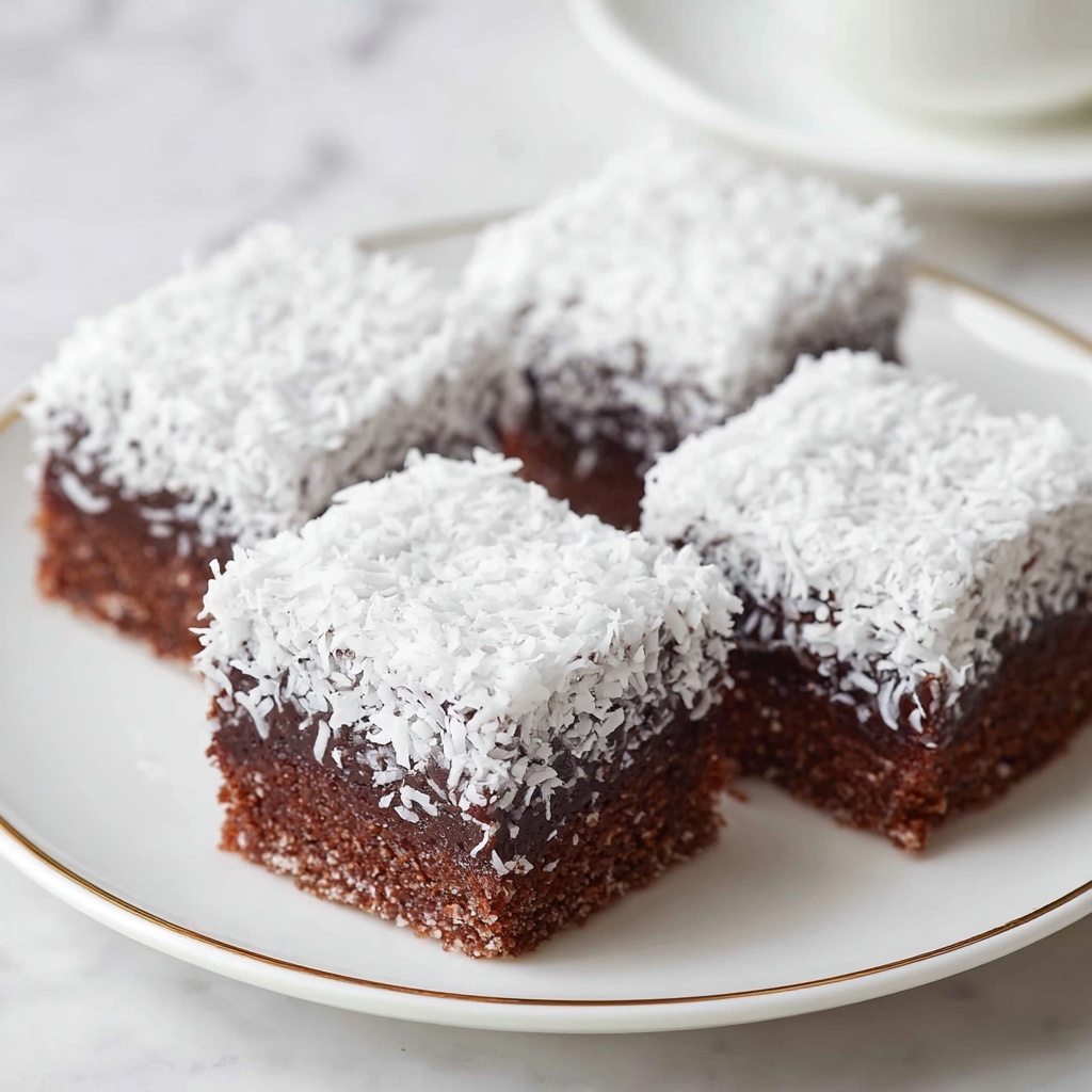 Classic Lamingtons: Australian Coconut Cake Squares Recipe - Recipe Image