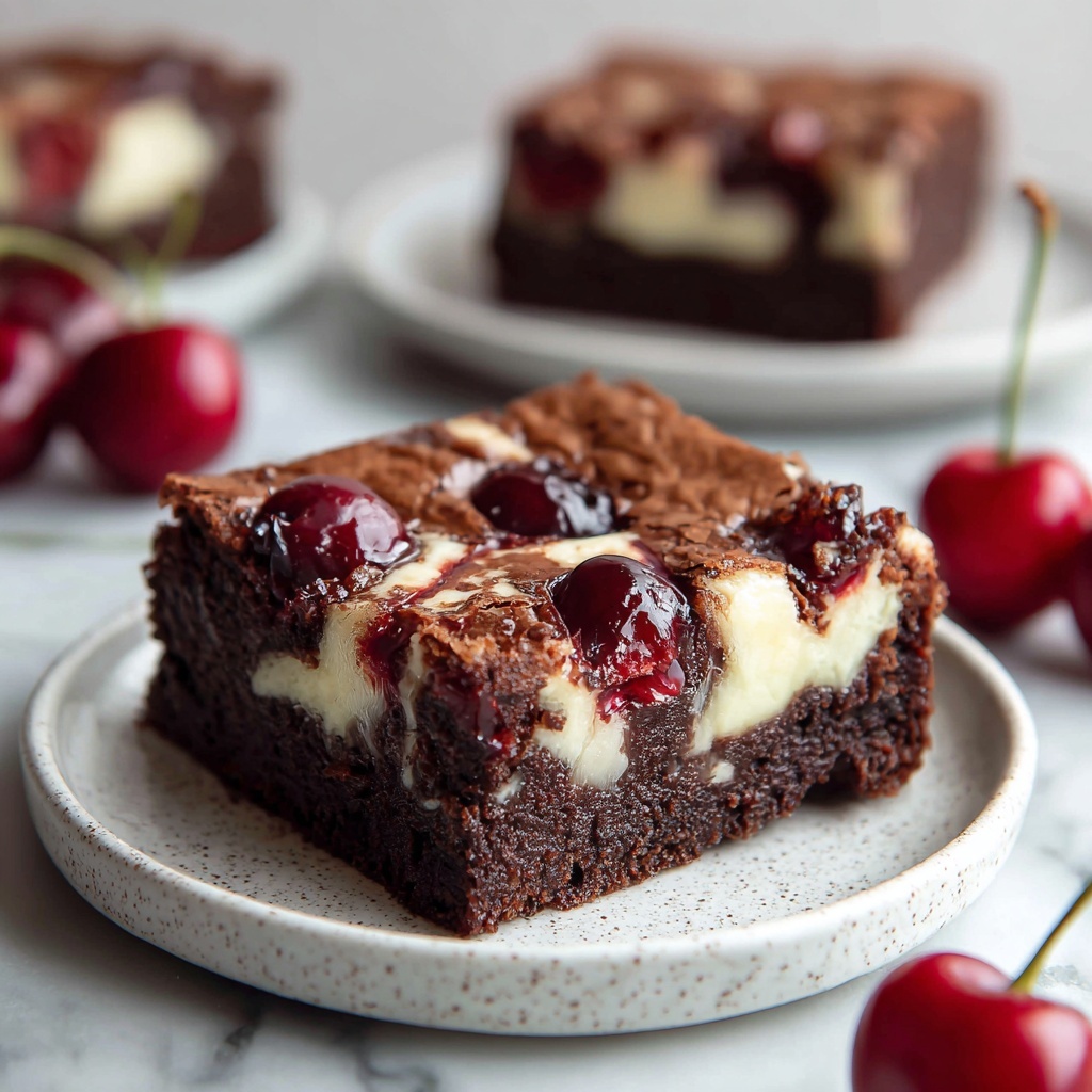 Cherry Cheesecake Brownies Recipe - Recipe Image