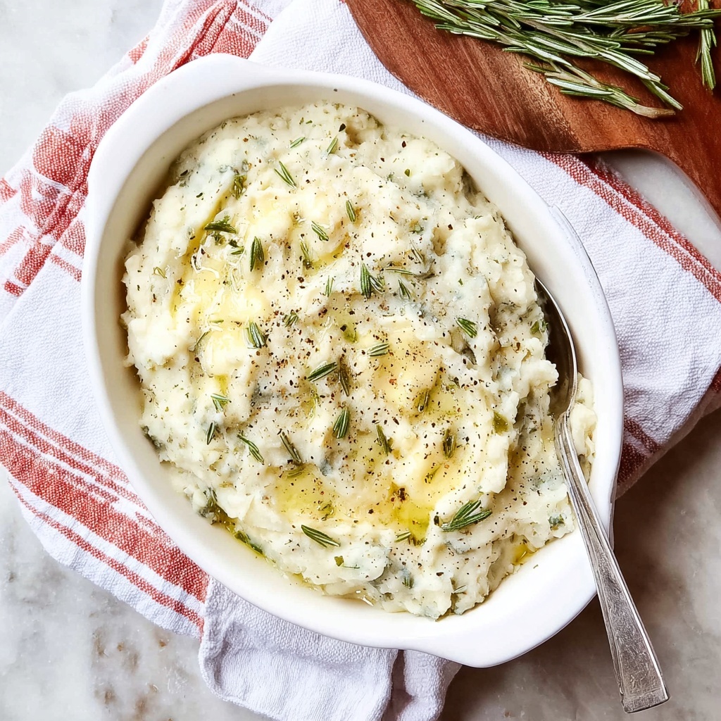 Rosemary Blue Cheese Mashed Potatoes - Recipe Image