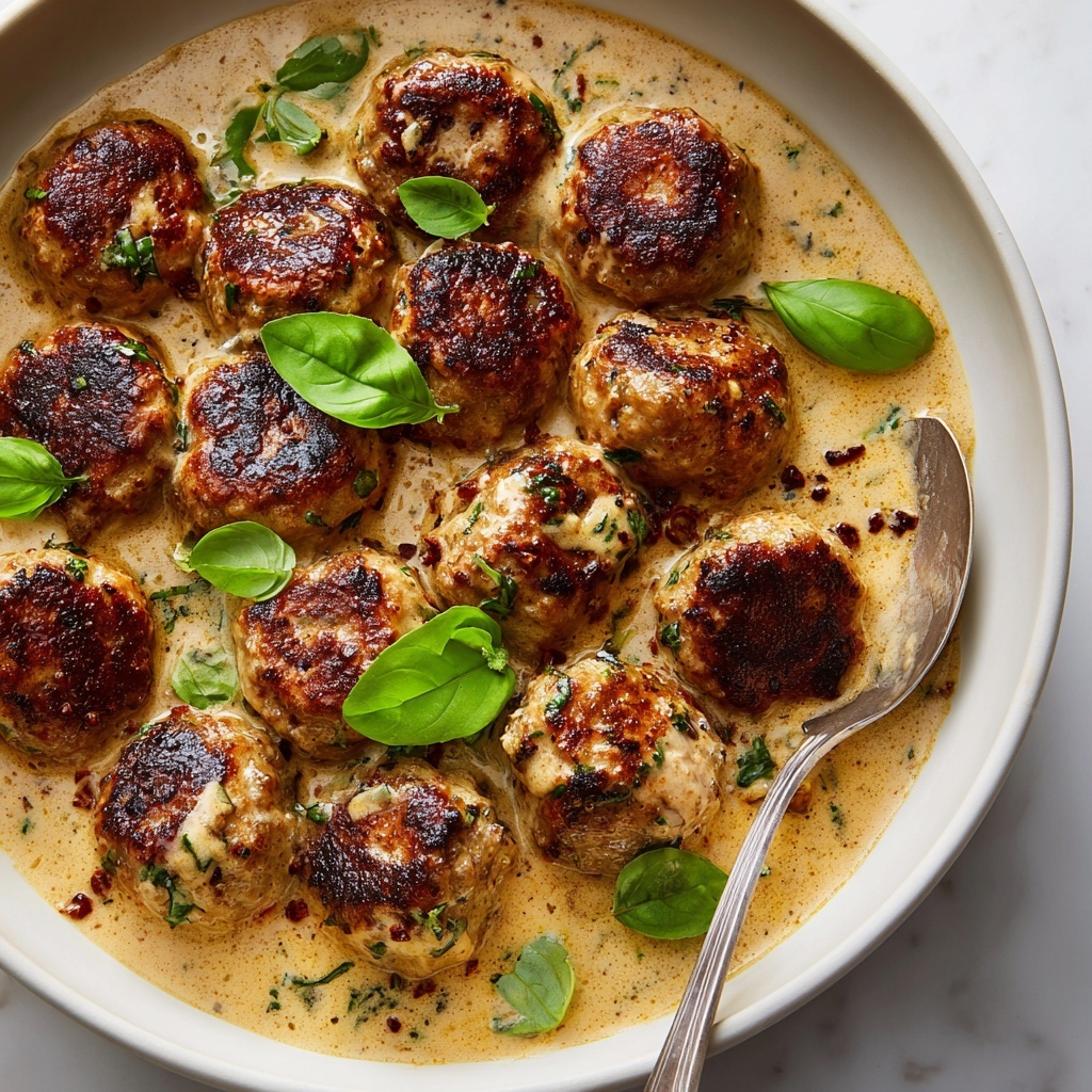 Marry Me Meatballs in Creamy Tomato Sauce Recipe - Recipe Image