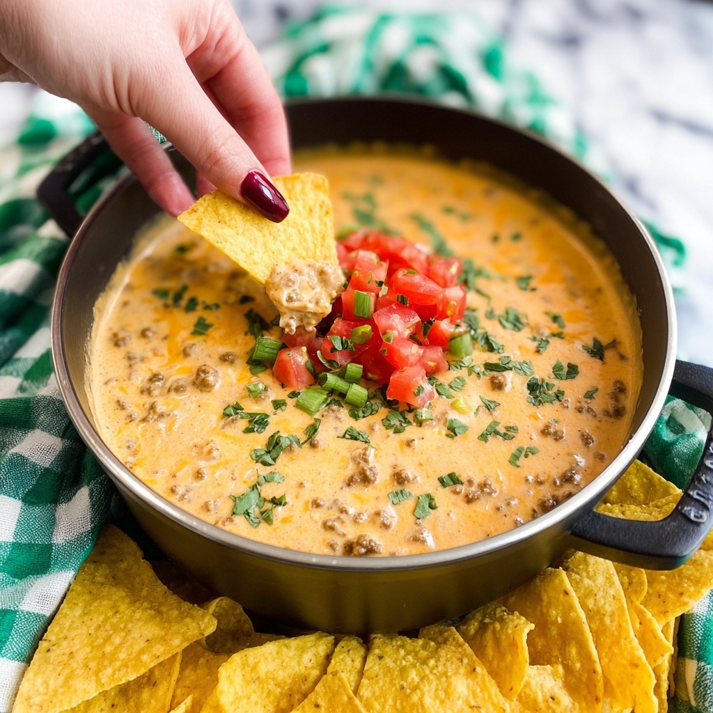 Rotel Dip with Ground Beef and Velveeta Recipe - Recipe Image