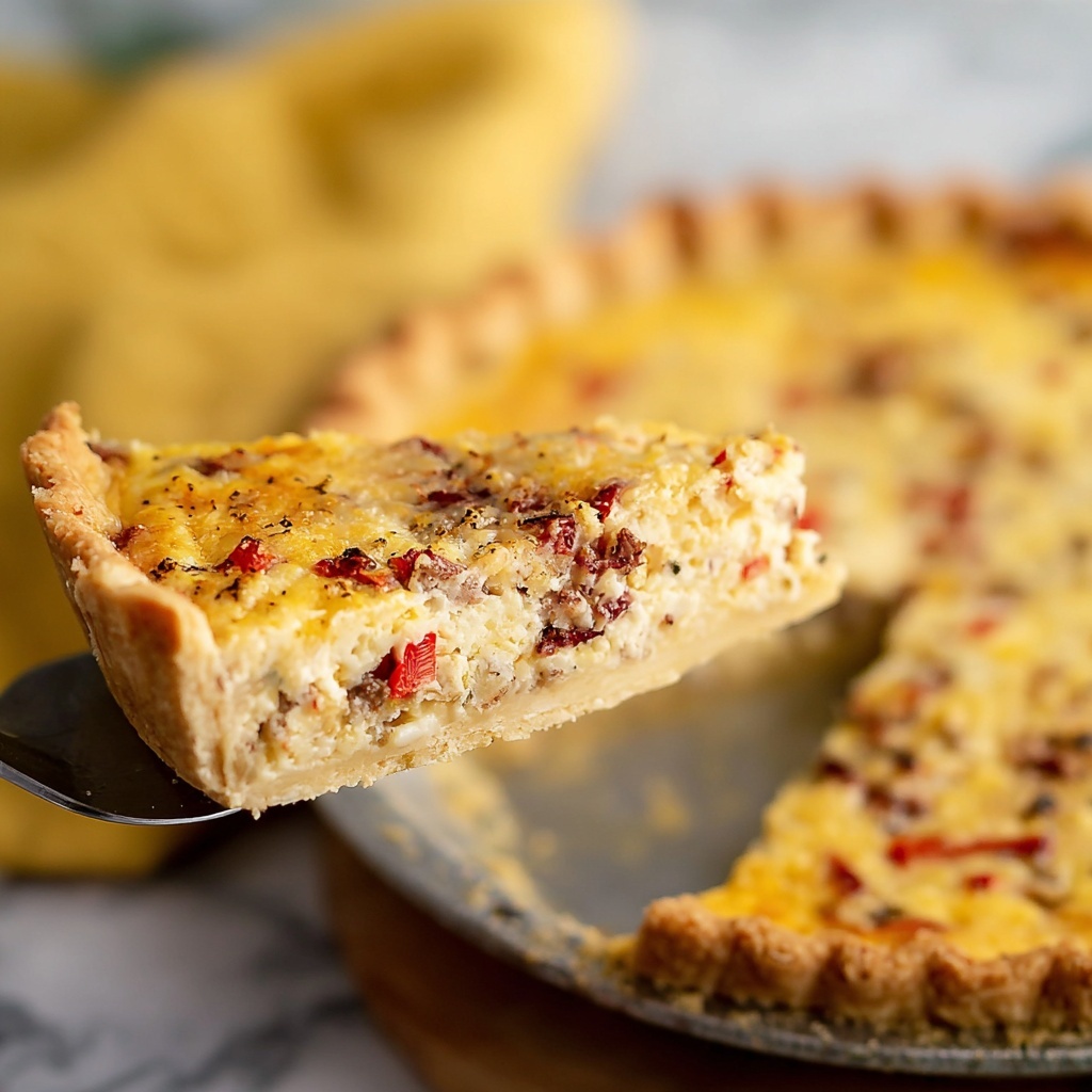 Bacon and Pimento Cheese Quiche Recipe - Recipe Image