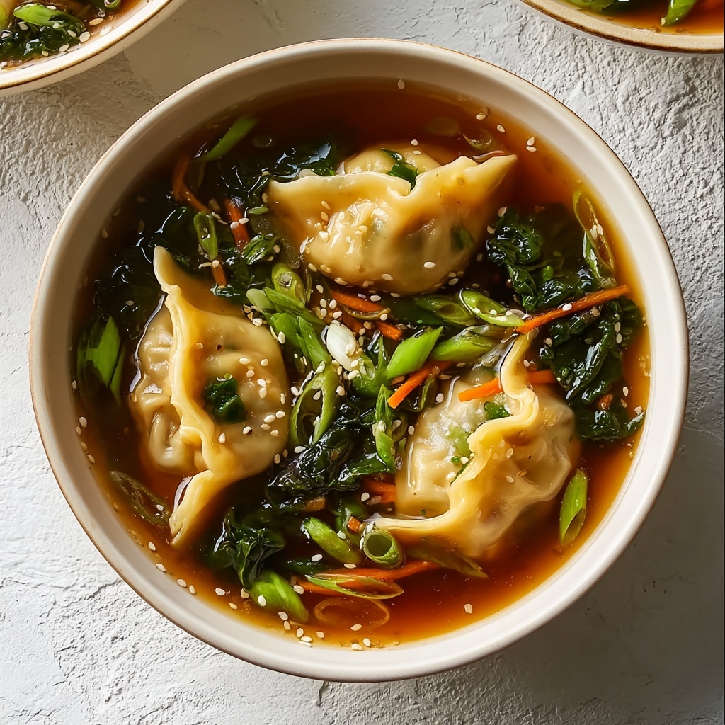 Comforting Beef Potsticker Soup: Delicious Bowl of Warmth Recipe - Recipe Image