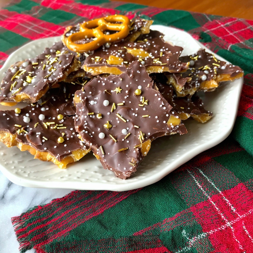 Pretzel Christmas Crack (Pretzel Toffee) Recipe - Recipe Image