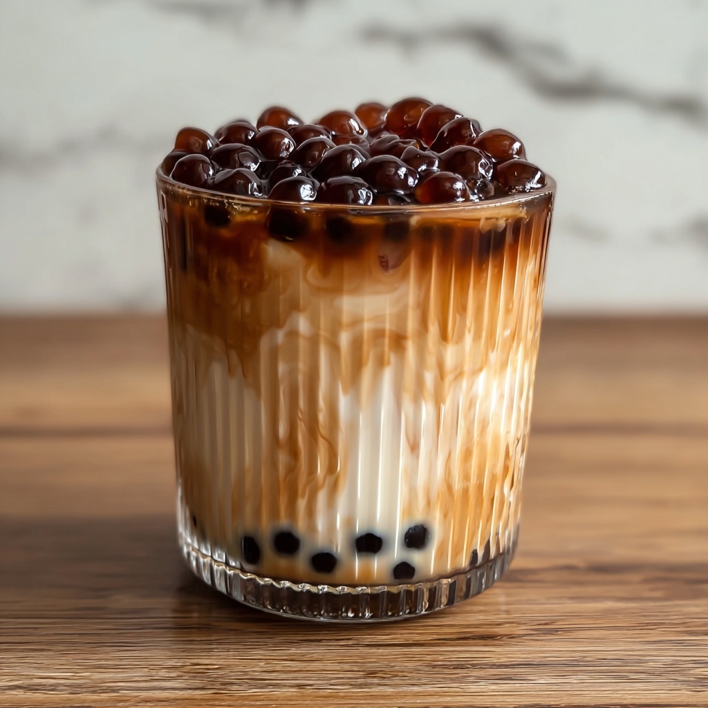 Cozy Red Bean & Black Sesame Milk Tea for Refreshing Sips Recipe - Recipe Image