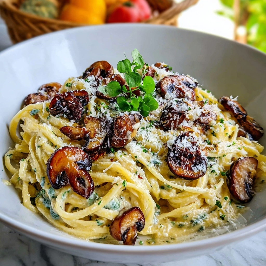 Cozy Mushroom Parmesan Pasta Recipe - Recipe Image